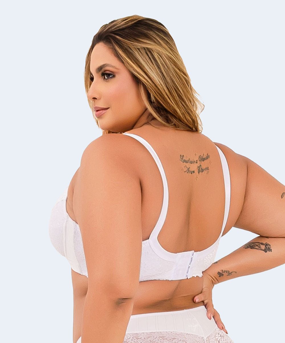 Sutiã Microfibra Trabalhada Sem Bojo Renda Plus Size - VI LINGERIE
