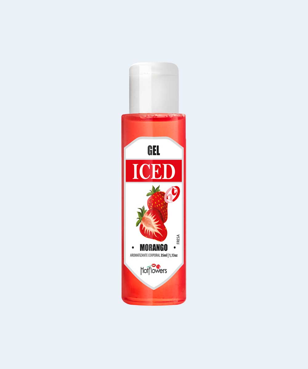 Gel Aromatizante Iced Morango 35ml - HOT FLOWERS