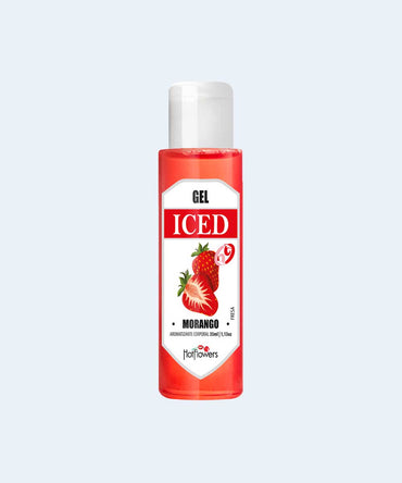 Gel Aromatizante Iced Morango 35ml - HOT FLOWERS