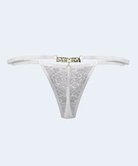 Calcinha String Renda Strass Bandida - MARYS LENE