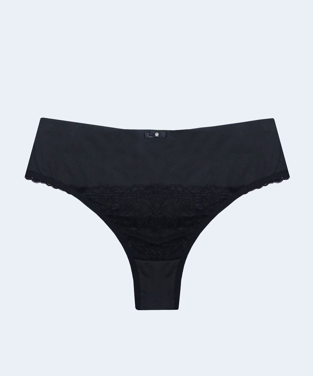 Calcinha Fio Plus em Microfibra com Detalhe em Renda - SANTA PASSION