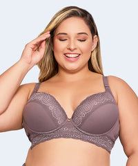 Sutiã Plus Size Redutor Renda Decote e Base - NAYANE