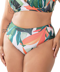 Tanga Alta Drapeada Plus Size FAMILIA ESTAMPADA - PATHY