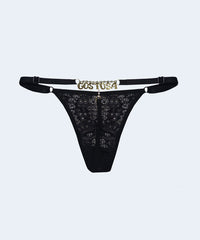 Calcinha String Renda Strass Gostosa - MARYS LENE
