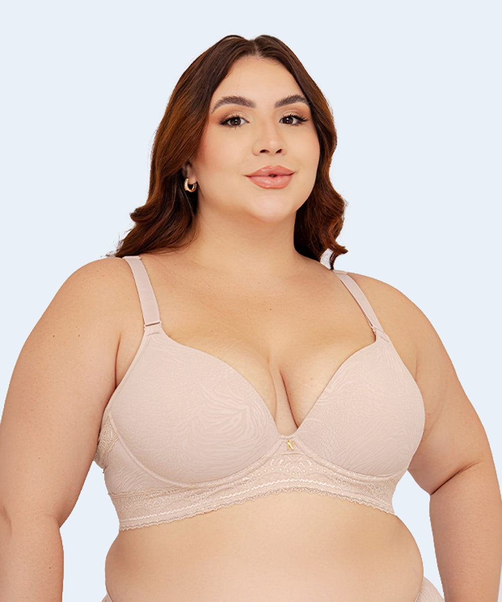 Sutiã Plus Size Base Renda Bojo Soft - NAYANE