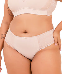 Calcinha Microfibra Trabalhada Renda Plus Size - VI LINGERIE