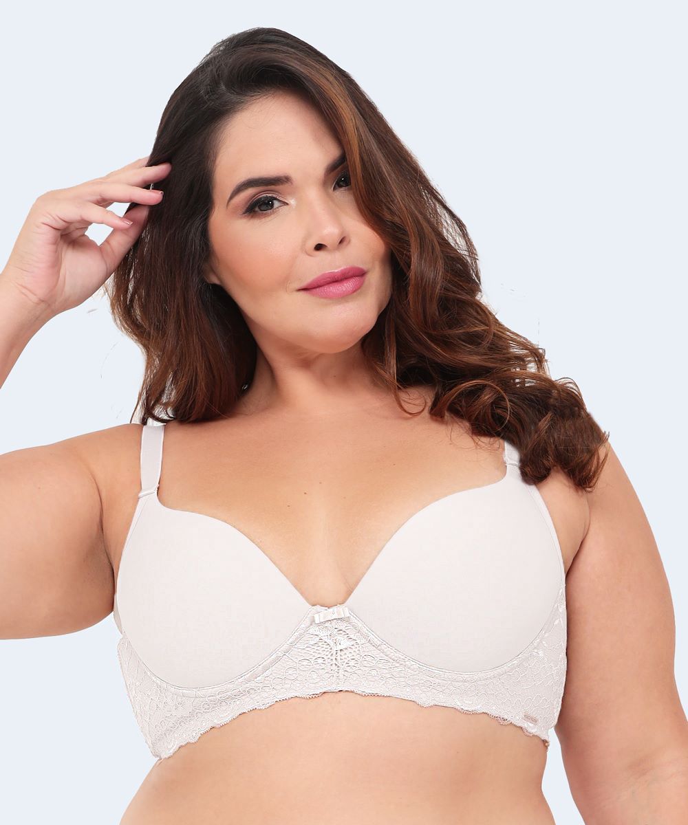Sutiã De Microfibra Com Renda Na Base - SANTA PASSION