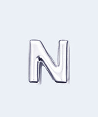 Letras do Alfabeto em Metal Prateado para Lingerie Personalizada Unidade - YAFFA LINGERIE