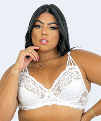 Sutiã sem Bojo com Aro Plus Size com tiras nas Alças - JACKIE LINGERIE