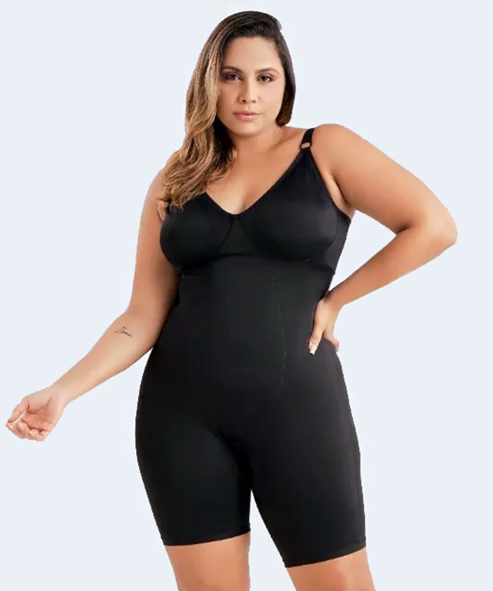 Modelador Macaquinho sem Bojo Plus Size - VI LINGERIE