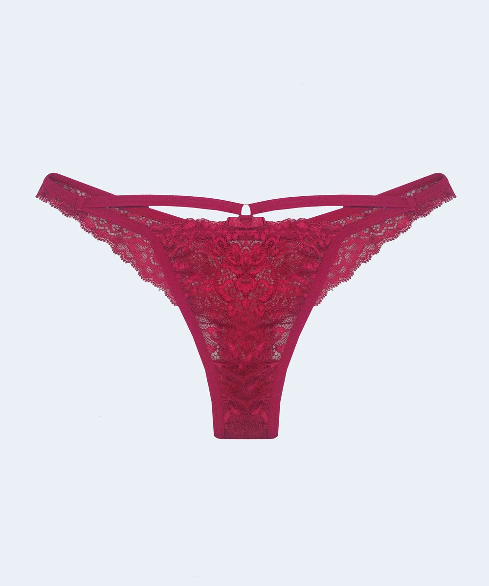 Calcinha Renda String Fio com Tiras - SANTA PASSION