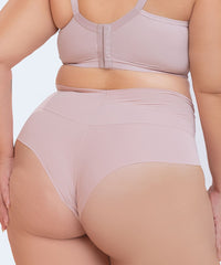 Calcinha De Microfibra Alta Com Recortes Fio Duplo Plus Size (Linha Básica) - SANTA PASSION