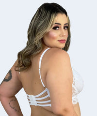 Sutiã sem Bojo com Aro Plus Size com tiras nas Costas - JACKIE LINGERIE