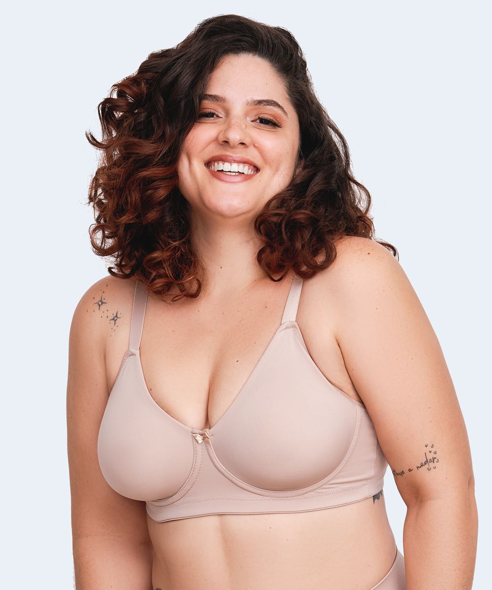 Sutiã Sem Bojo Alta Sustentação Com Aro Aplicado - VI LINGERIE