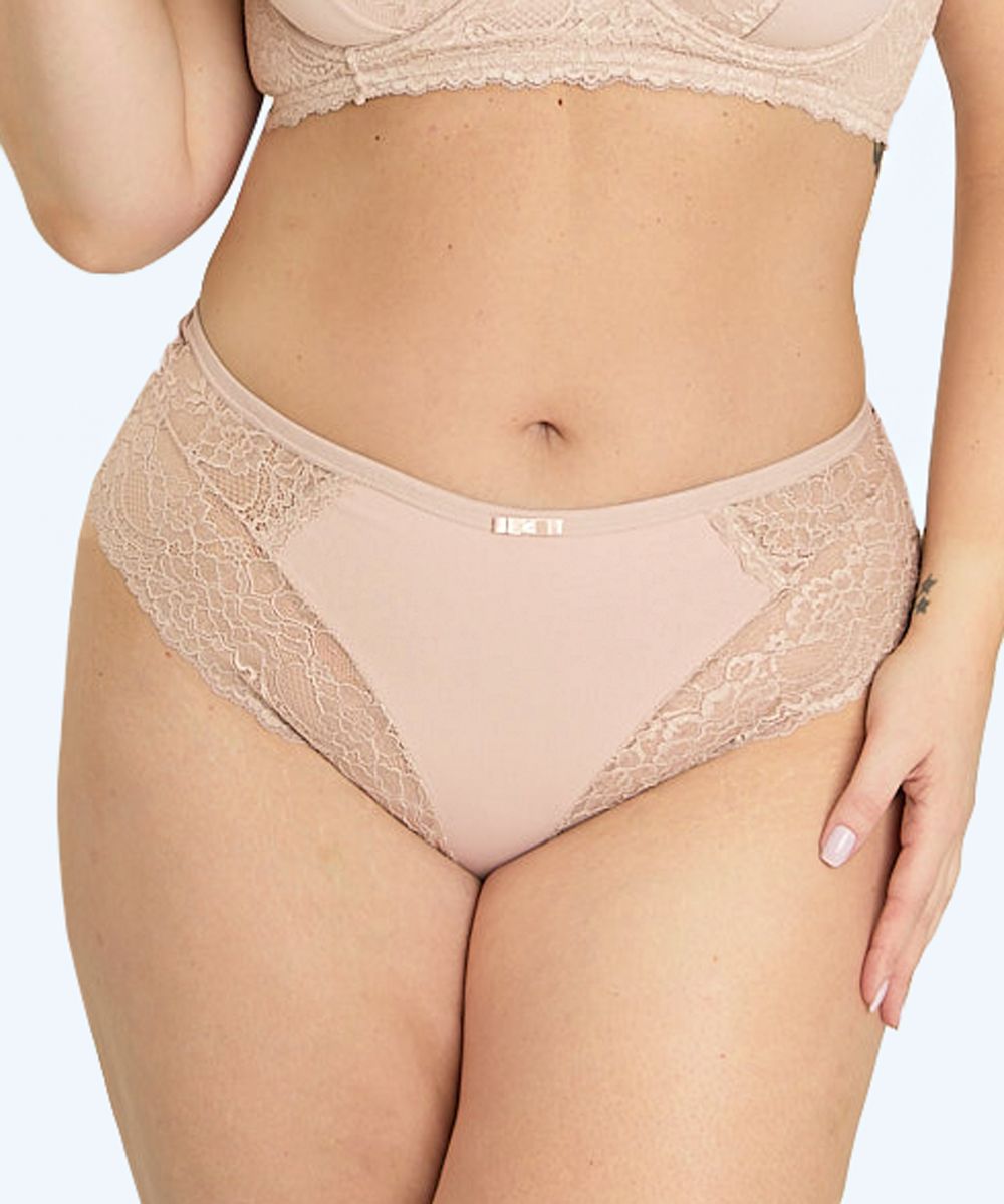 Calcinha Microfibra com Renda Fio Duplo Plus Size - SANTA PASSION