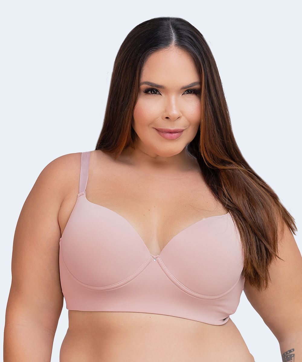 Sutiã de Microfibra Liso Bojo Taça C Plus Size (Linha Básica) - SANTA PASSION
