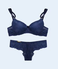 Conjunto Renda Calcinha Biquini Fio - FEMME FATALLE