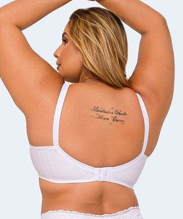 Sutiã Microfibra Trabalhada com base Renda Plus Size - VI LINGERIE