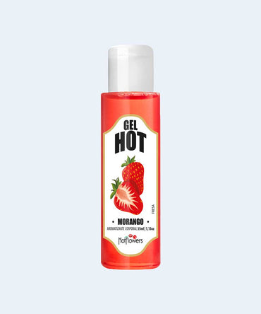 Gel Aromatizante Morango 35 ml - HOT FLOWERS