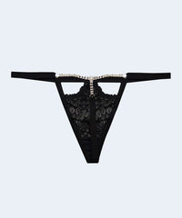 Calcinha Renda String com Strass - MARYS LENE