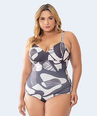 Maio com Bojo Plus Size Estampado FAMILIA ESTAMPADA - PATHY
