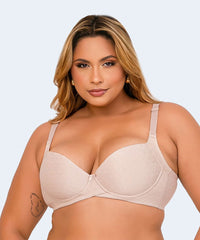 Sutiã Microfibra Trabalhada com Bojo Plus Size (Coleção Atemporal) - VI LINGERIE