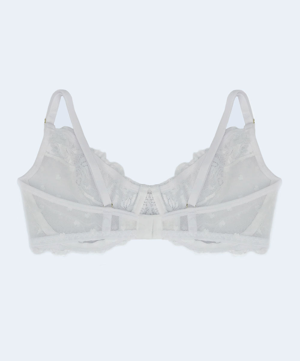 Sutiã Tule de Coração Sem Bojo Com Aro Plus Size - JACKIE