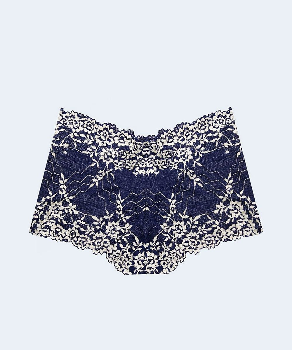 Calcinha Caleçon com Renda Bicolor - PATNER