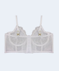 Sutiã Cropped com Renda e Tule sem Bojo com Aro - PATNER