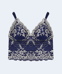 Sutiã Cropped com Renda Bicolor - PATNER