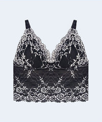Sutiã Cropped com Renda Bicolor - PATNER