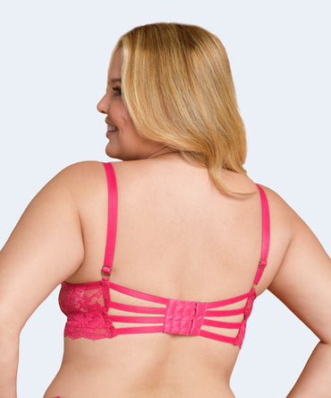 Sutiã sem Bojo com Aro Plus Size com tiras nas Costas - JACKIE LINGERIE