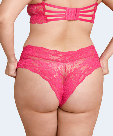 Calcinha Renda Com Costura no Cós Plus Size - JACKIE LINGERIE