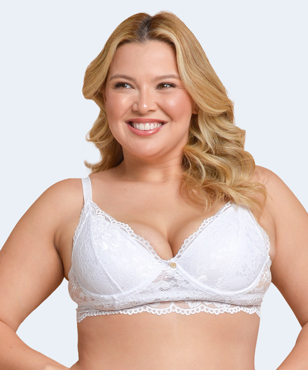 Sutiã sem Bojo com Aro Plus Size com tiras nas Costas - JACKIE LINGERIE