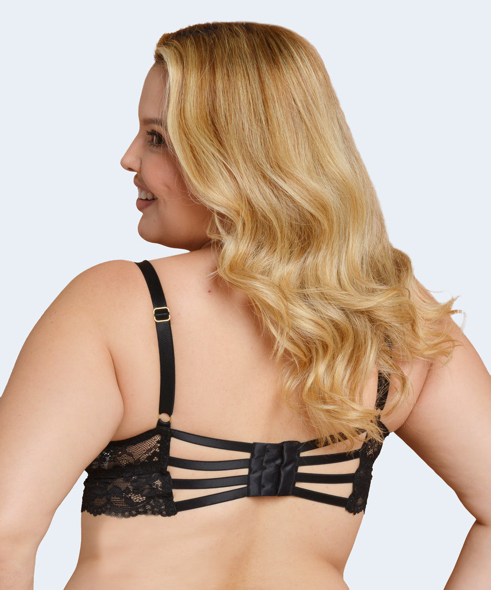 Sutiã sem Bojo com Aro Plus Size com tiras nas Costas - JACKIE LINGERIE