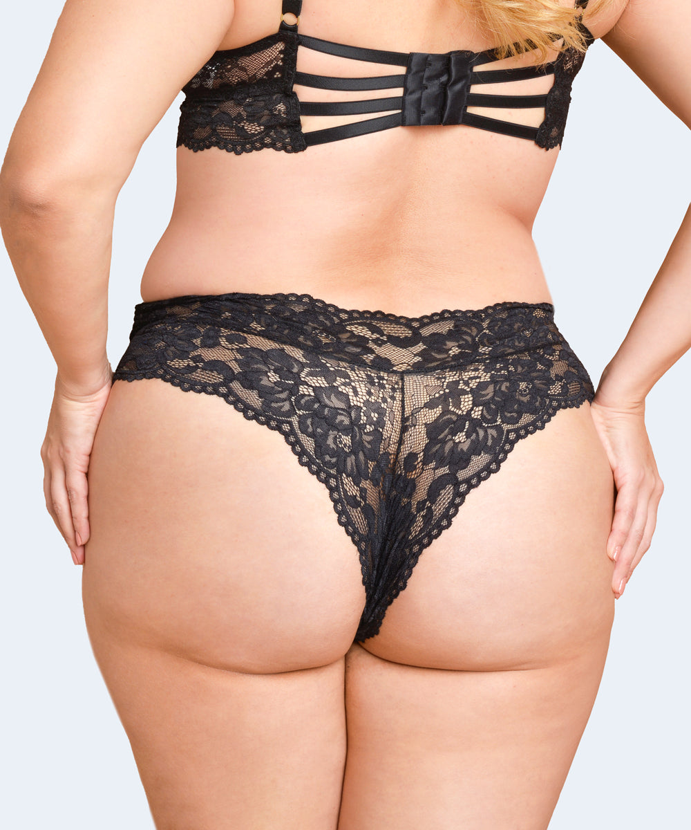 Calcinha Renda Com Costura no Cós Plus Size - JACKIE LINGERIE