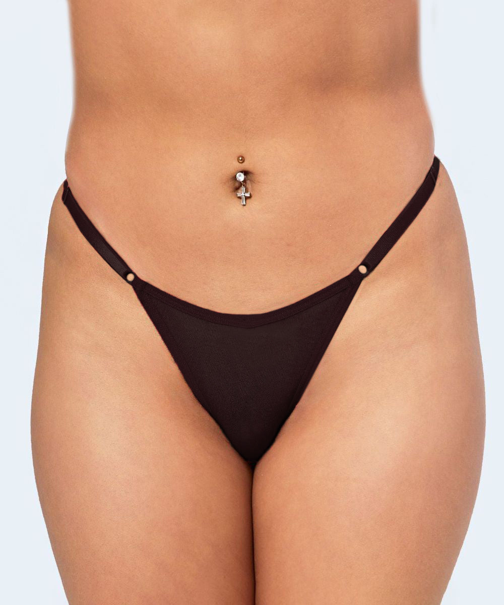 Calcinha String de Tule com Biju - MARYS LENE