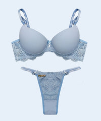Conjunto Canelado com Renda String - FEMME FATALLE