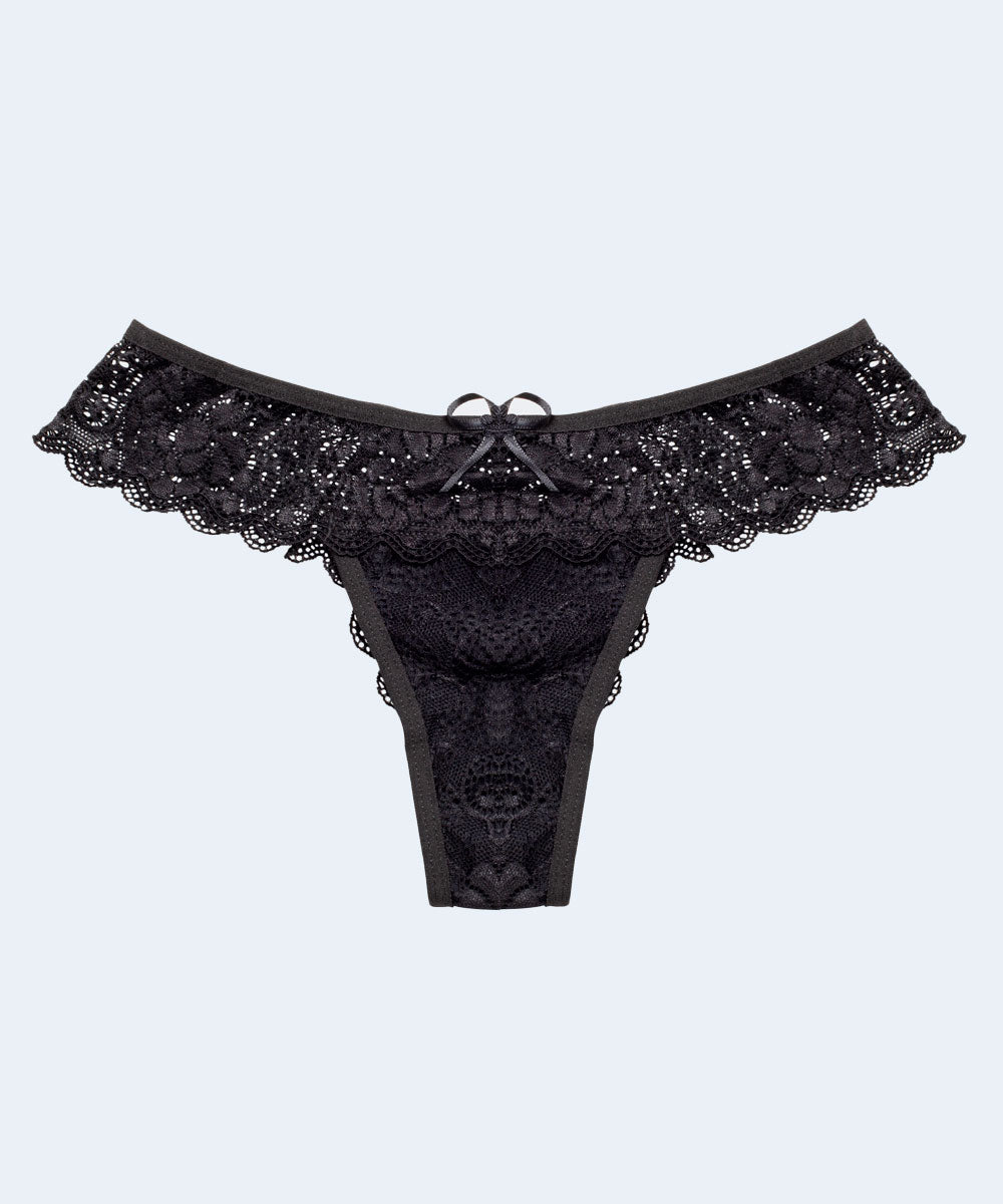 Calcinha Tanga de Renda Fio Dental - FIARE