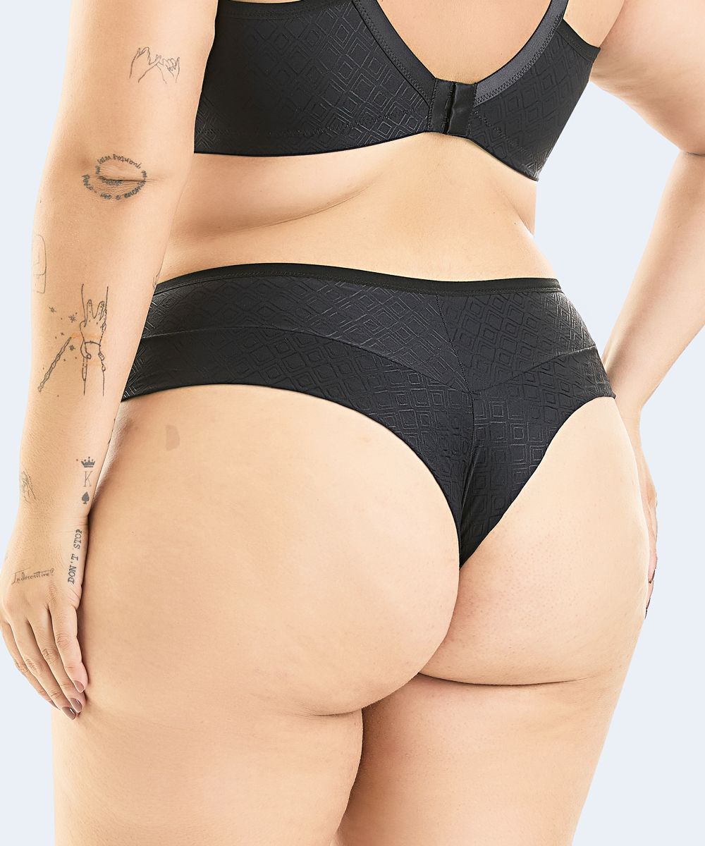 Calcinha Microfibra Trabalhada Fio Duplo Plus Size (Coleção Confort Atemporal) - VI LINGERIE