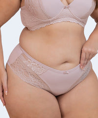 Calcinha Microfibra com Renda Fio Duplo Plus Size - SANTA PASSION