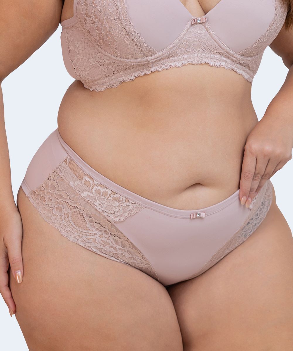 Calcinha Microfibra com Renda Fio Duplo Plus Size - SANTA PASSION