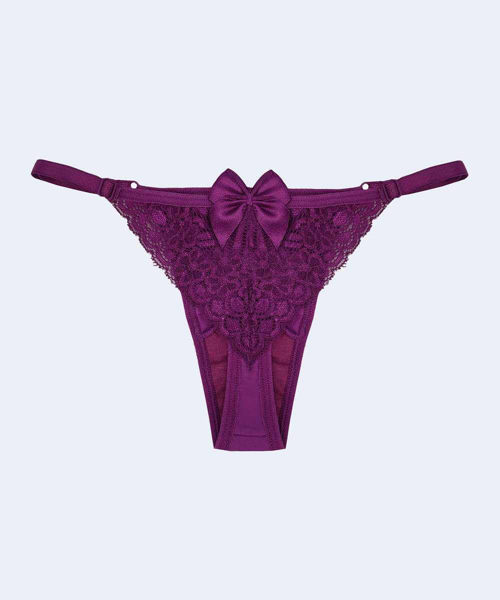 Calcinha String de Microfibra com Renda - FIARE