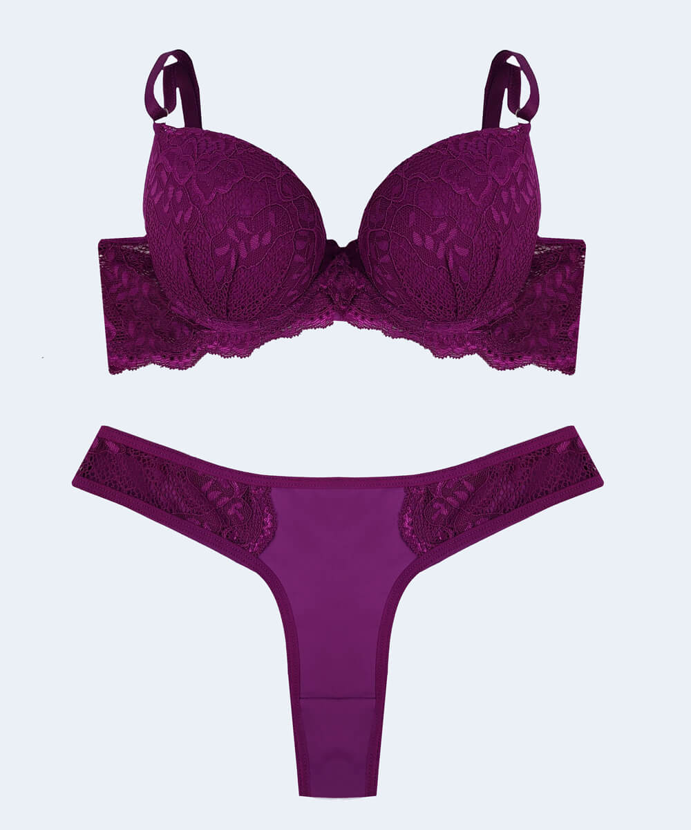 Conjunto de Renda com Calcinha Fio Duplo - FEMME FATALLE
