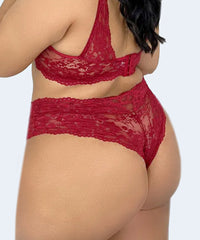 Calcinha Renda Com Costura no Cós Plus Size - JACKIE LINGERIE
