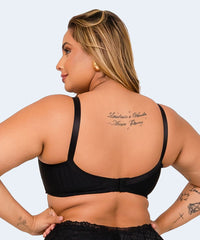 Sutiã Microfibra Trabalhada com base Renda Plus Size - VI LINGERIE
