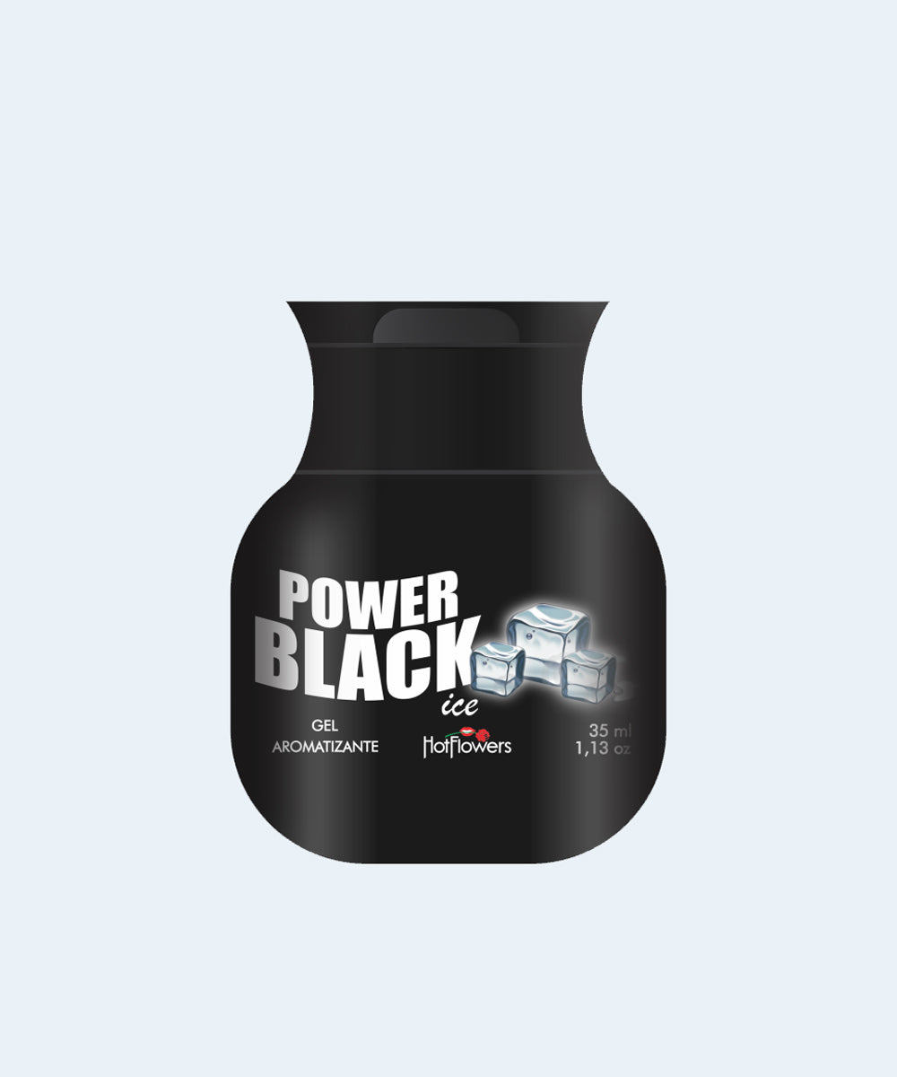 Gel Beijável Excitante Power Black Ice - HOT FLOWERS