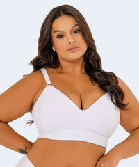 Sutiã De Microfibra Trabalhada Triangular Detalhe Plus Size - VI LINGERIE