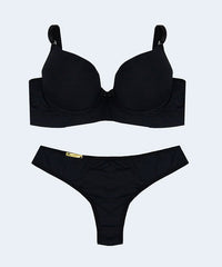 Conjunto Microfibra Calcinha Fio Duplo - FEMME FATALLE