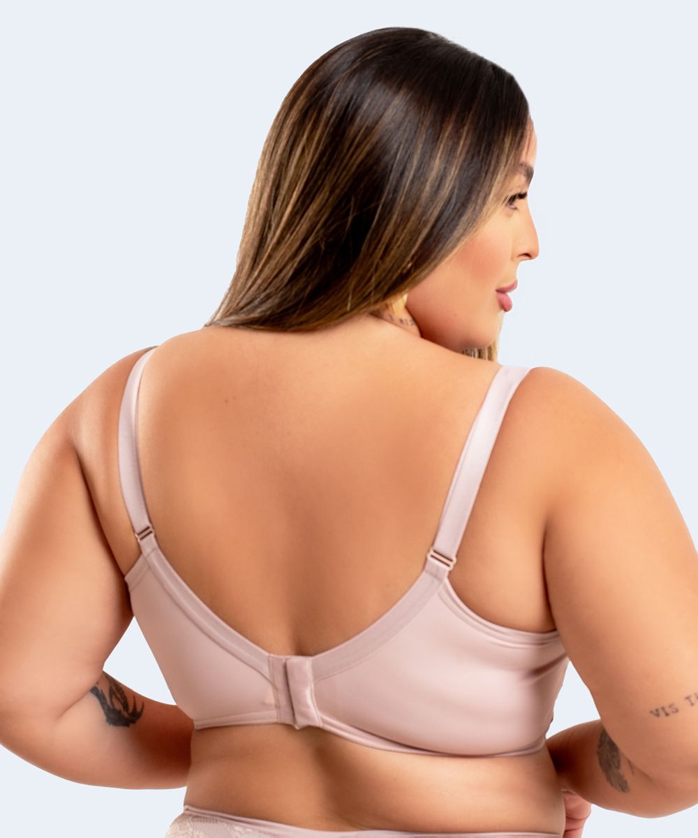 Sutiã Plus Estruturado Microfibra E Renda com Suporte - SANTA PASSION